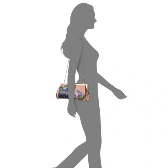 Patricia Nash • Athena Winter Bloom Multi Floral Italian Leather • Clutch Bag - Picture 3 of 11